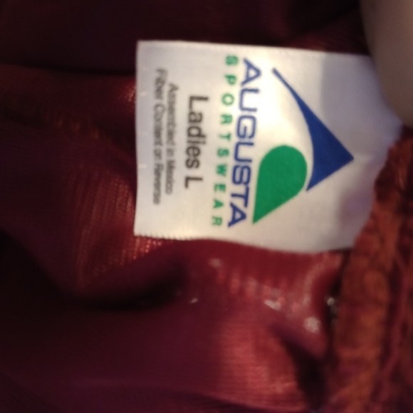 Augusta Sportswear women's burgundy mesh basketball shorts size large - Picture 3 of 4